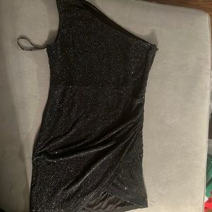 SHEIN glitter one shoulder dress